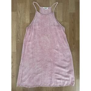 Cookies Hawaii Pink Distressed Strappy Shift Dress Sz Sm Y2K Flowy Cottagecore